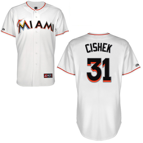 Steve Cishek #31 Youth Baseball Jersey-Miami Marlins Authentic Home White Cool Base MLB Jersey